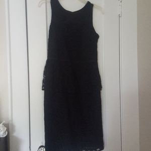Banana Republic Black Lace Peplum Dress Size 4